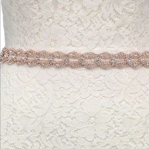 NWT Luxury Crystal Rhinestone Bridal Sash Belt